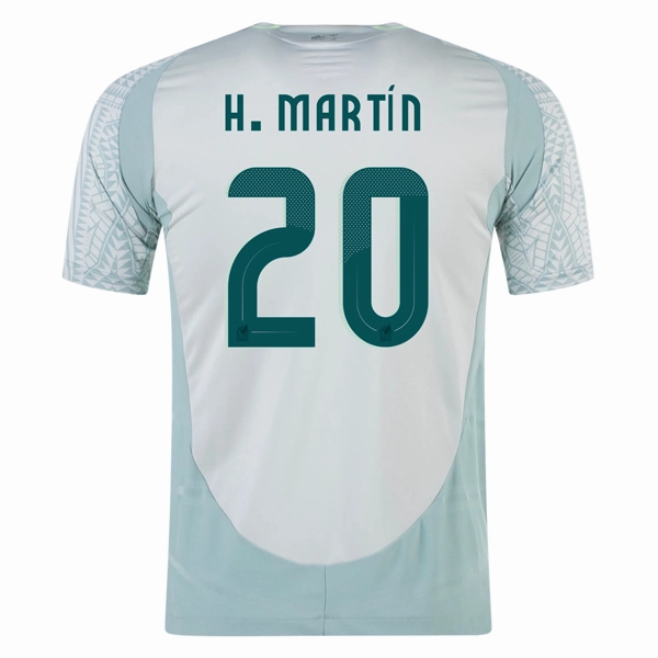 adidas Mexico Henry Martin Away Jersey 24/25 (Linen Green) Moisture Control Fabric