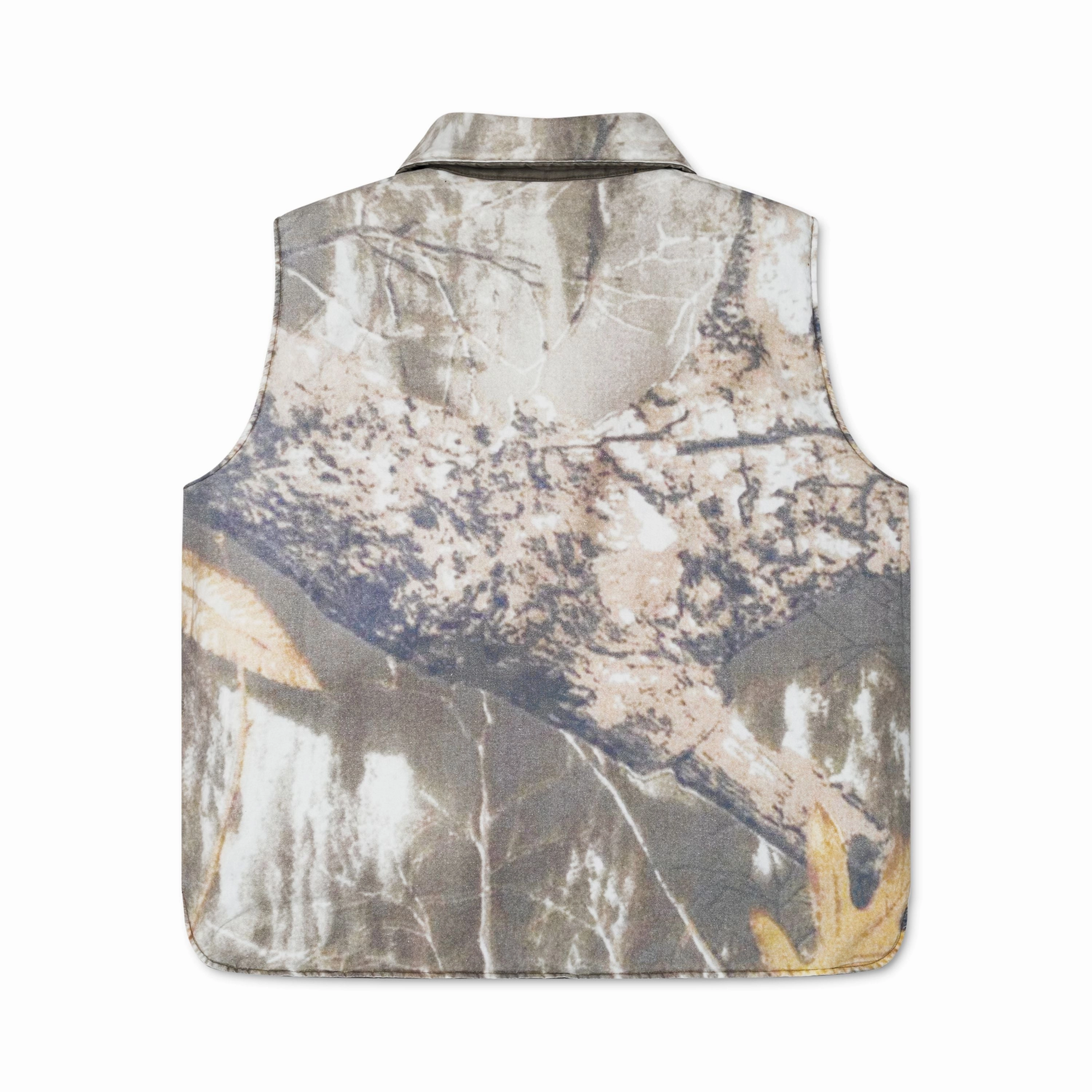 Metalwood Studio "Poly Filled Reversible Vest" - Fatigue Green Reinforced Hems