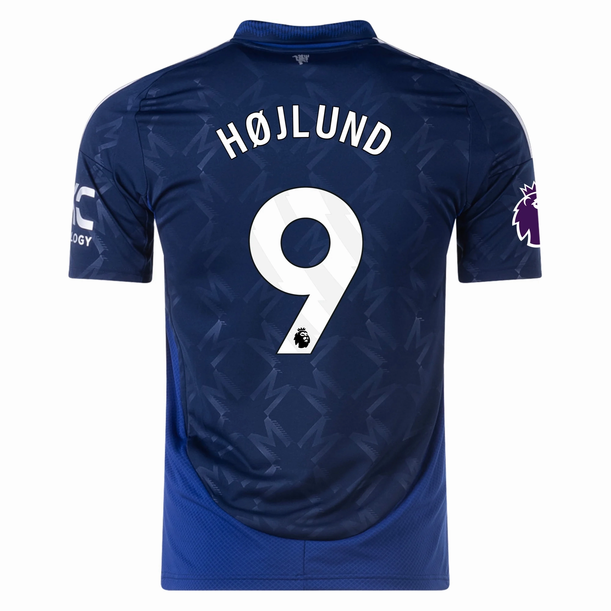 Quick Adapt Fibers Raglan sleeves adidas Manchester United Rasmus H?jlund Away Jersey w/ EPL Patch 24/25 (Night Indigo)