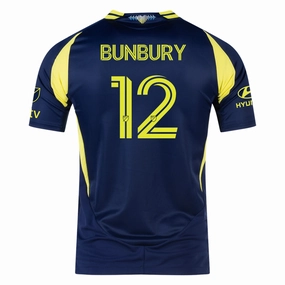 Eco Friendly Material adidas Nashville Authentic Teal Bunbury Away Jersey w/ MLS   Apple TV 25/26 (Tena Blue)