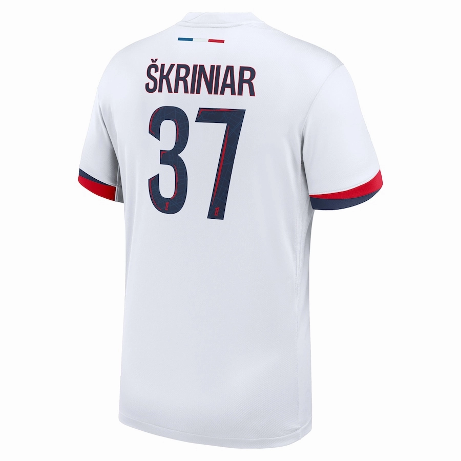 Nike Paris Saint-Germain Milan ?kriniar Away Jersey 24/25 (White/Midnight Navy) Soft Binding Edges Casual Movement