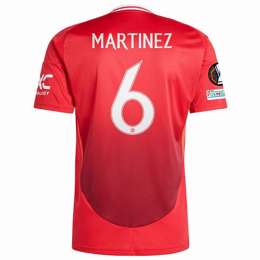 Butter Soft Touch Modern Athletic Cut adidas Manchester United Lisandro Martinez Home Jersey w/ Europa League Patches 24/25 (MUFC Red)