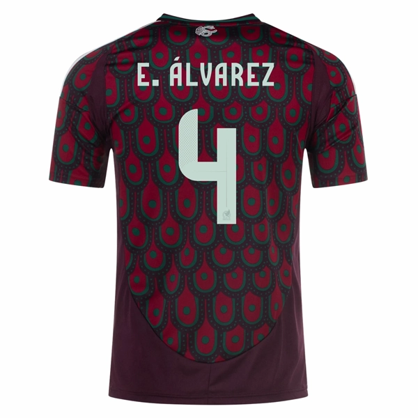 Adidas Mens Mexico Edson ??lvarez Home Jersey 24/25 (Multicolor) Ultra Flex Ribbed Trim