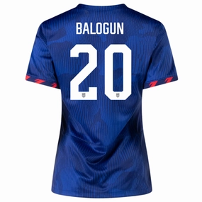 Nike Womens United States Folarin Balogun Away Jersey 23/24 (Hyper Royal/Loyal Blue) Active Hours