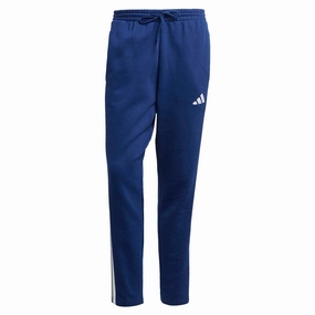 Plaid detail Men's Essential Three Stripes Fleece Open Hem Pants