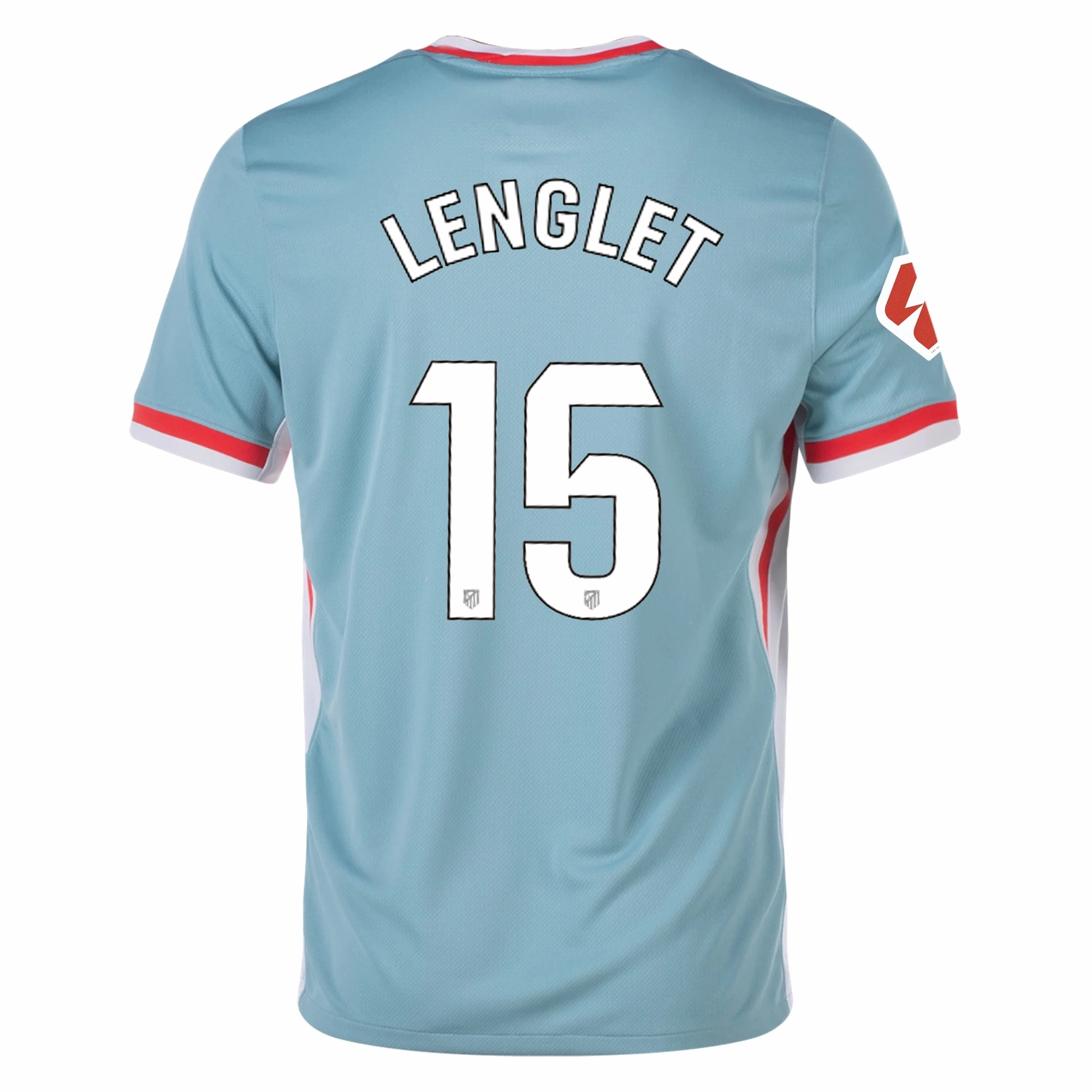 Durable Double Needle Hem Move Fast Nike Atletico Madrid Cl??ment Lenglet Away Jersey w/ La Liga Patch 24/25 (Cannon/Phantom/Light Crimson)
