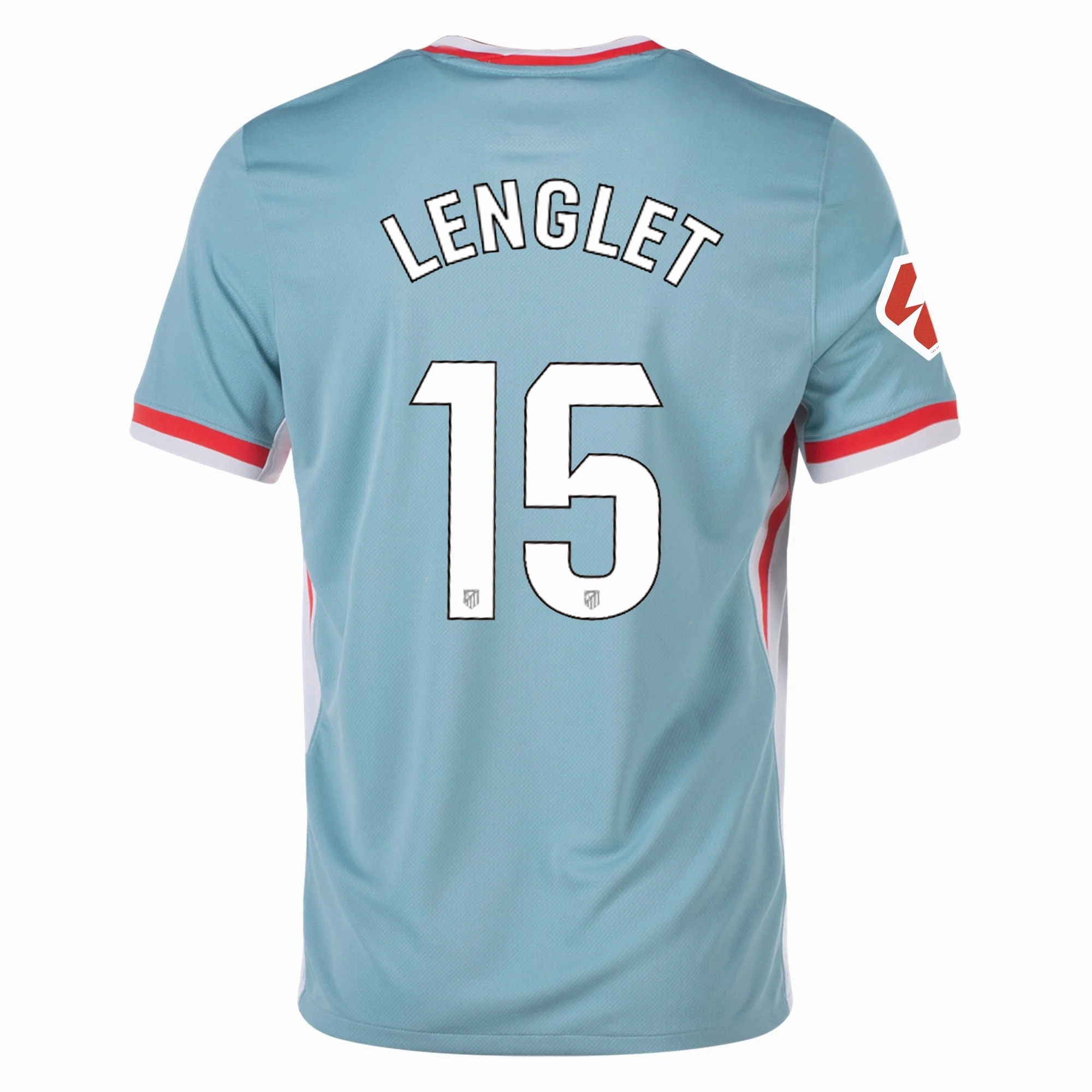 Tagless label Nike Atletico Madrid Cl??ment Lenglet Away Jersey w/ La Liga Patch 24/25 (Cannon/Phantom/Light Crimson)
