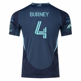 Friction Reducing Inner Layer adidas L. Burney Seattle Sounders Authentic Away Jersey 25/26 w/ MLS Patches & Sponsor (Aura Ink)