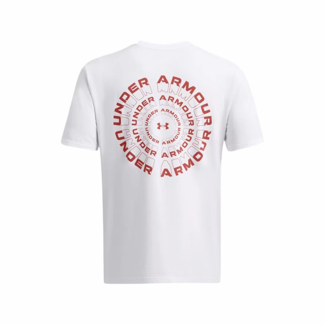 Radial Wordmark Short Sleeve T-shirt V neck elegance