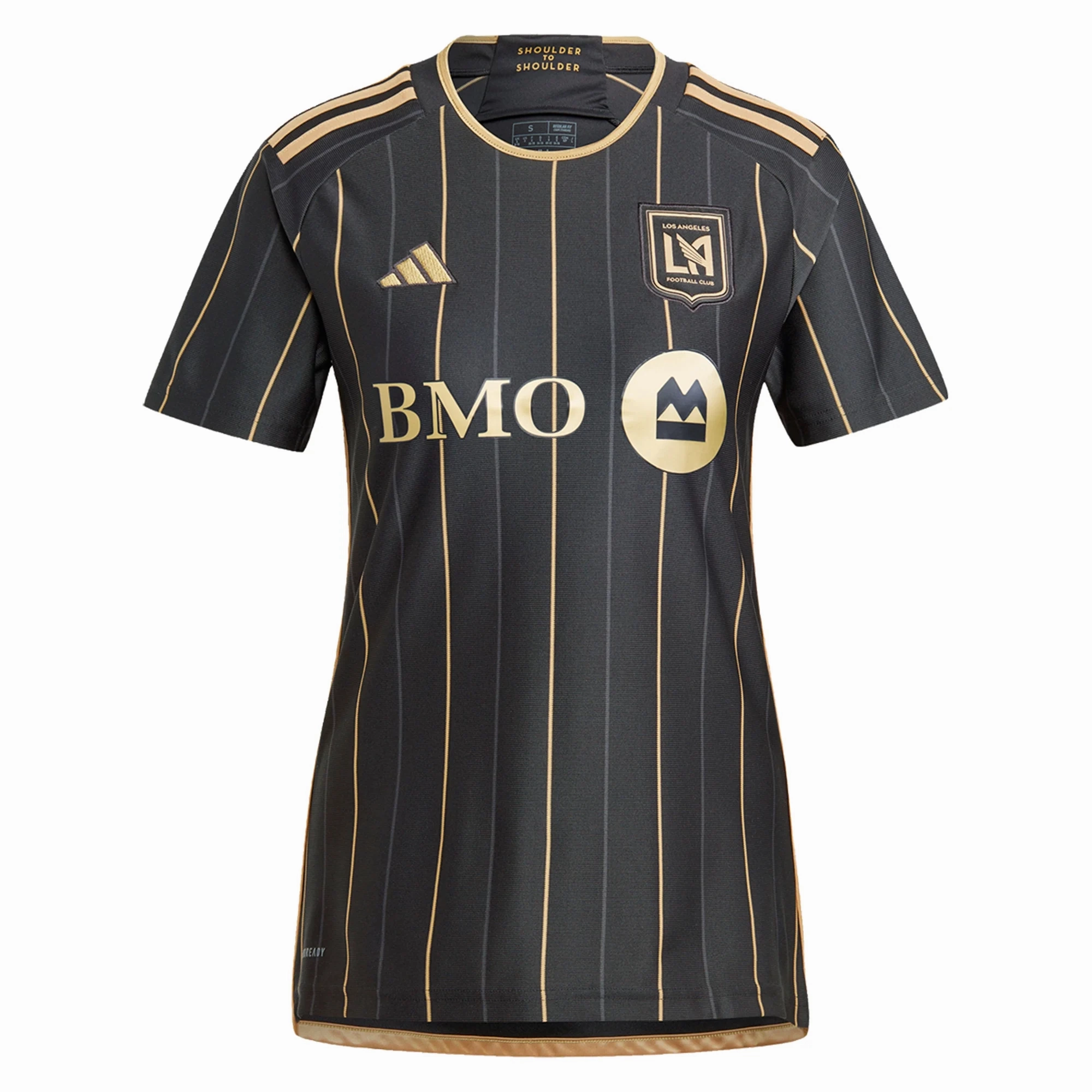 adidas Womens LAFC Dennis Bouanga Home Jersey 24/25 (Black/Gold) Clean Structure