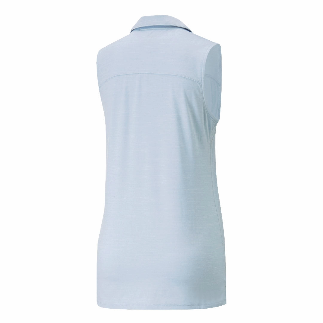 Puma - Women's Cloudspun Coast Sleeveless Polo (532992 17) Slub Yarn Texture Tagless Neckline