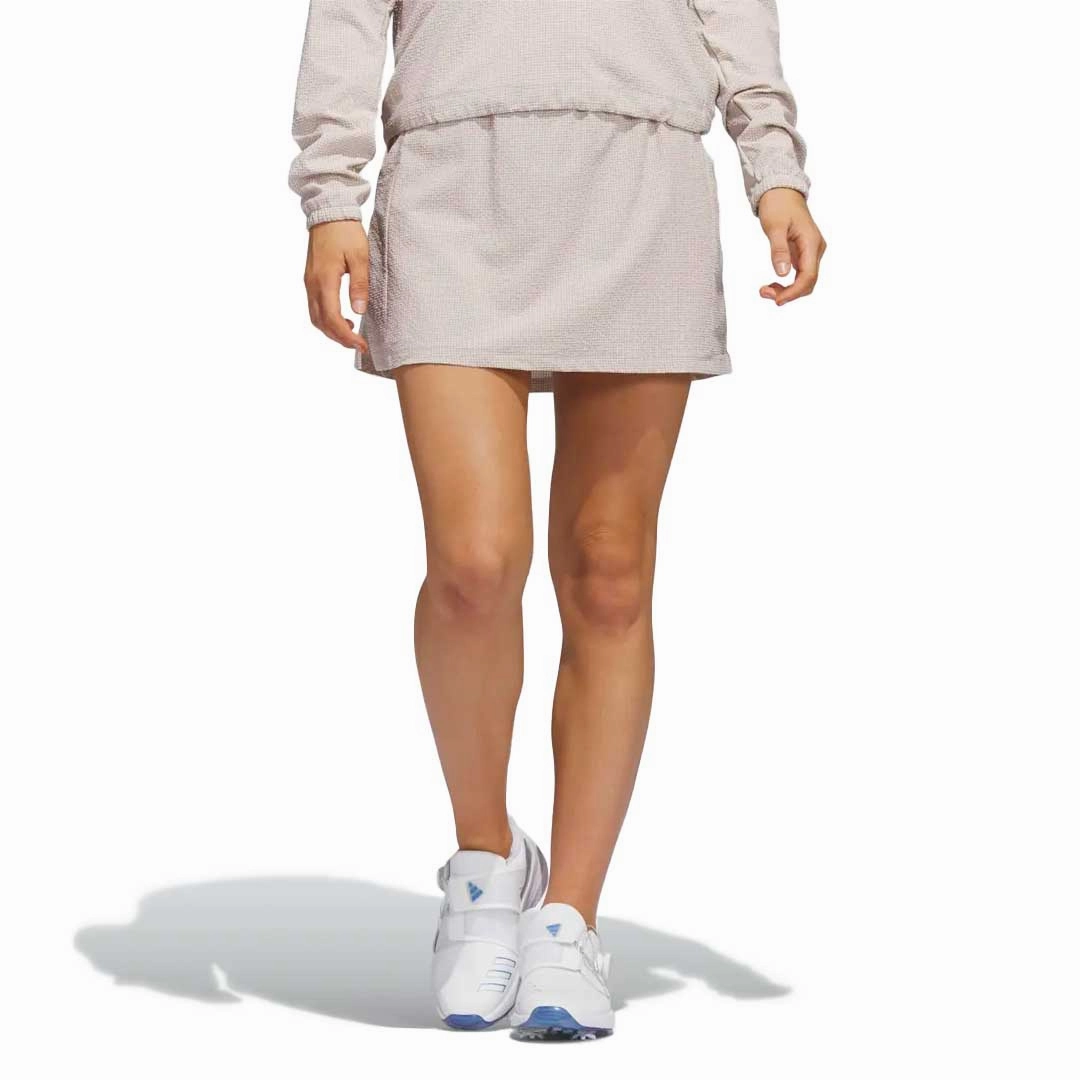 Odor Resistant Clothing Tech Low Friction Texturing adidas - Women's Seersucker 16 Inch Golf Skort (HT1287)