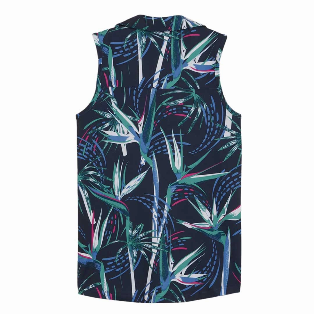 Puma - Women's MATTR Paradise Sleeveless Polo (625891 02) Ventilated Mesh Panel Flatlock Seam Technology