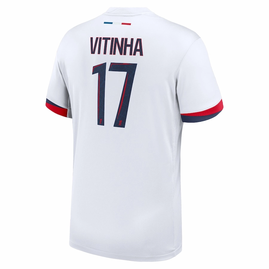 Microfiber Blend Endurance Wear Nike Paris Saint-Germain Vitinha Away Jersey 24/25 (White/Midnight Navy)