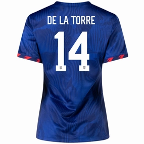 Under Layer Pre Shrunk Fabric Nike Womens United States Luca De La Torre Away Jersey 23/24 (Hyper Royal/Loyal Blue)