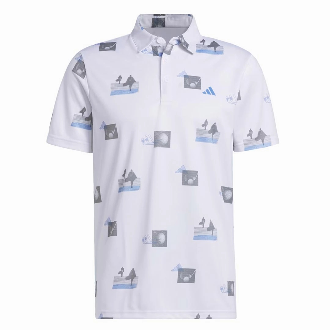 Versatile Apparel Air Ready adidas - Men's Allover Print Golf Polo T-Shirt (HR7998)