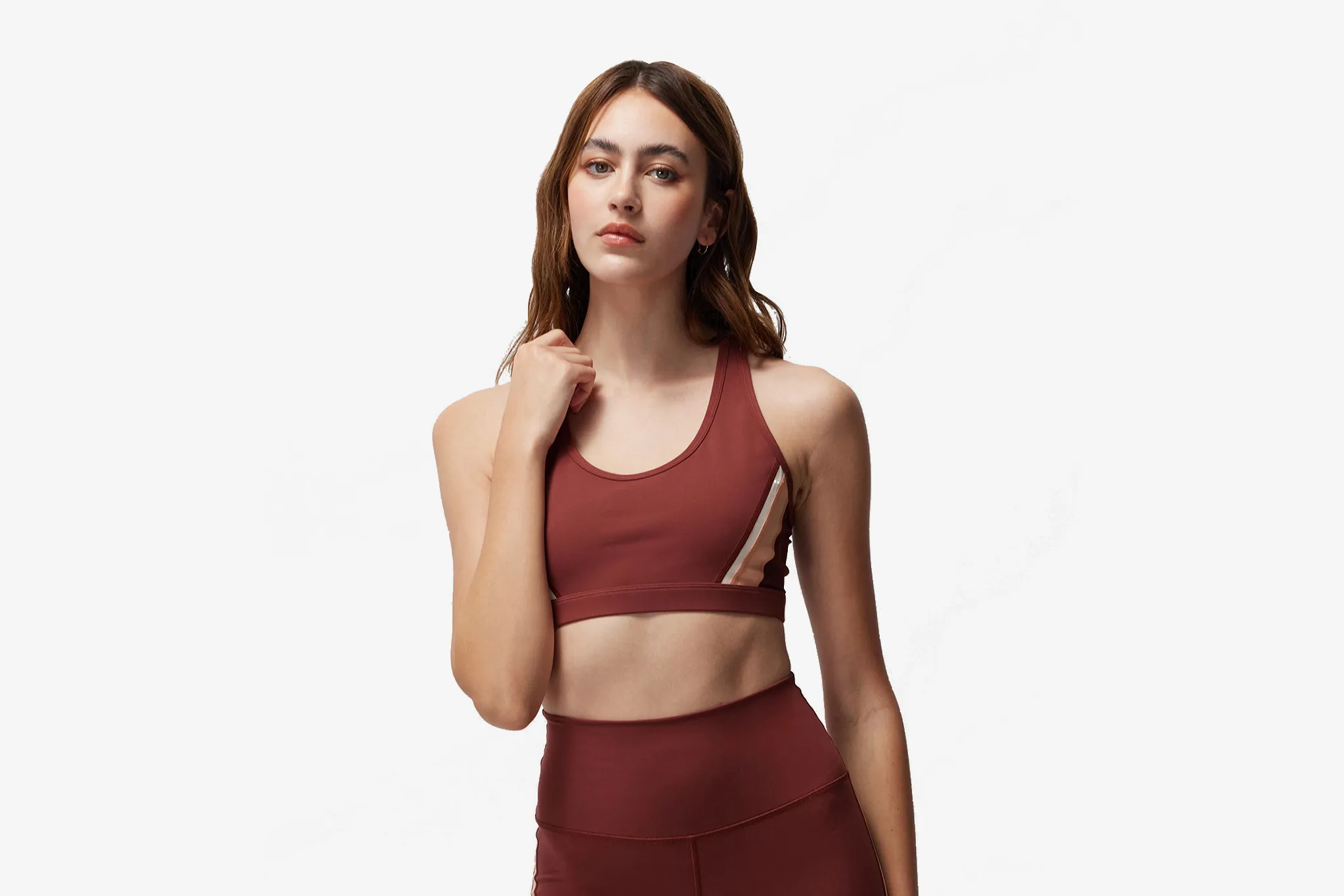 Beach Ease ReinforcedStitching Spiritual Gangster "Velo Dream Tech Bra" W - Washed Burgundy