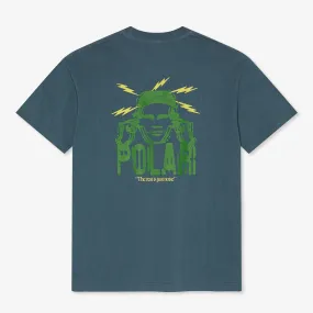 Oversized Cut Noise Tee (Grey Blue)