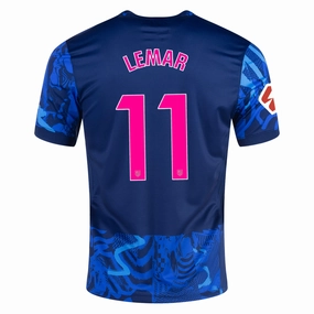 Nike Atletico Madrid Thomas Lemar Third Jersey w/ La Liga Patch 24/25 (Blue Void/Pink Glow) Core Feel