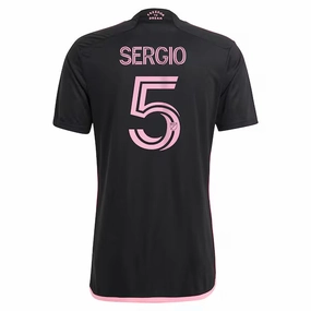 Stylish Comfort adidas Sergio Busquets Inter Miami Away Jersey 23/24 (Black/True Pink)