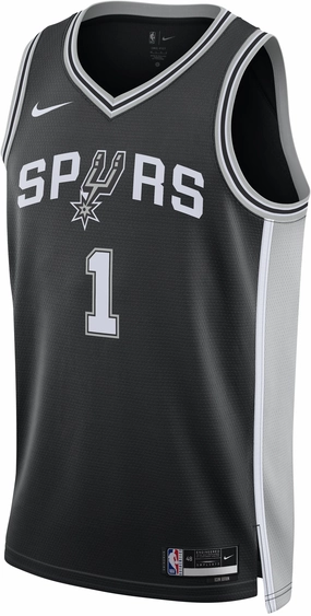 Men's NBA San Antonio Spurs Icon Edition 2022/23 Icon Edition Swingman Jersey Bold Trim Active Comfort