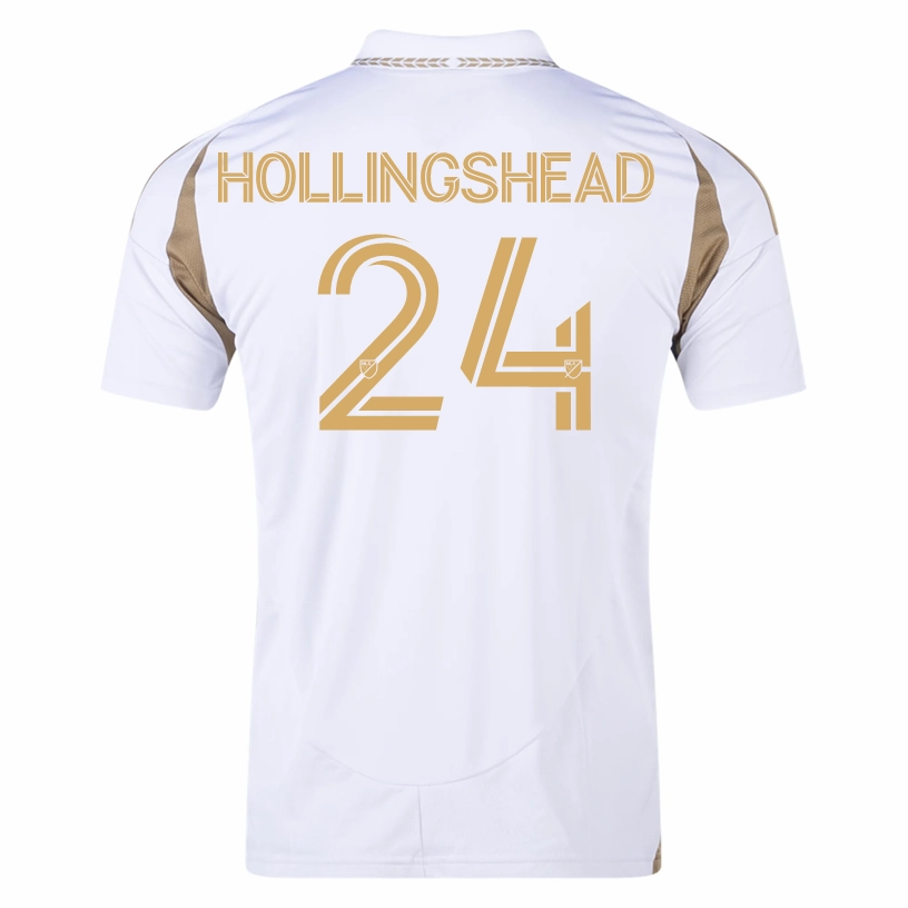 Ergonomic Cut Quick Release Moisture Transfer adidas Ryan Hollingshead LAFC Away Jersey 25/26 (White/Gold)