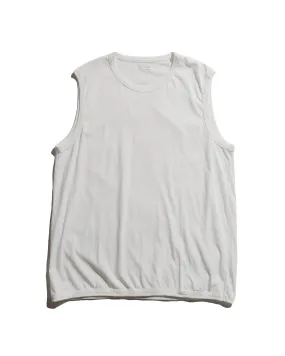 Lady White Co. Sleeveless T-Shirt White Antibacterial Treatment Garment Dyed Finish