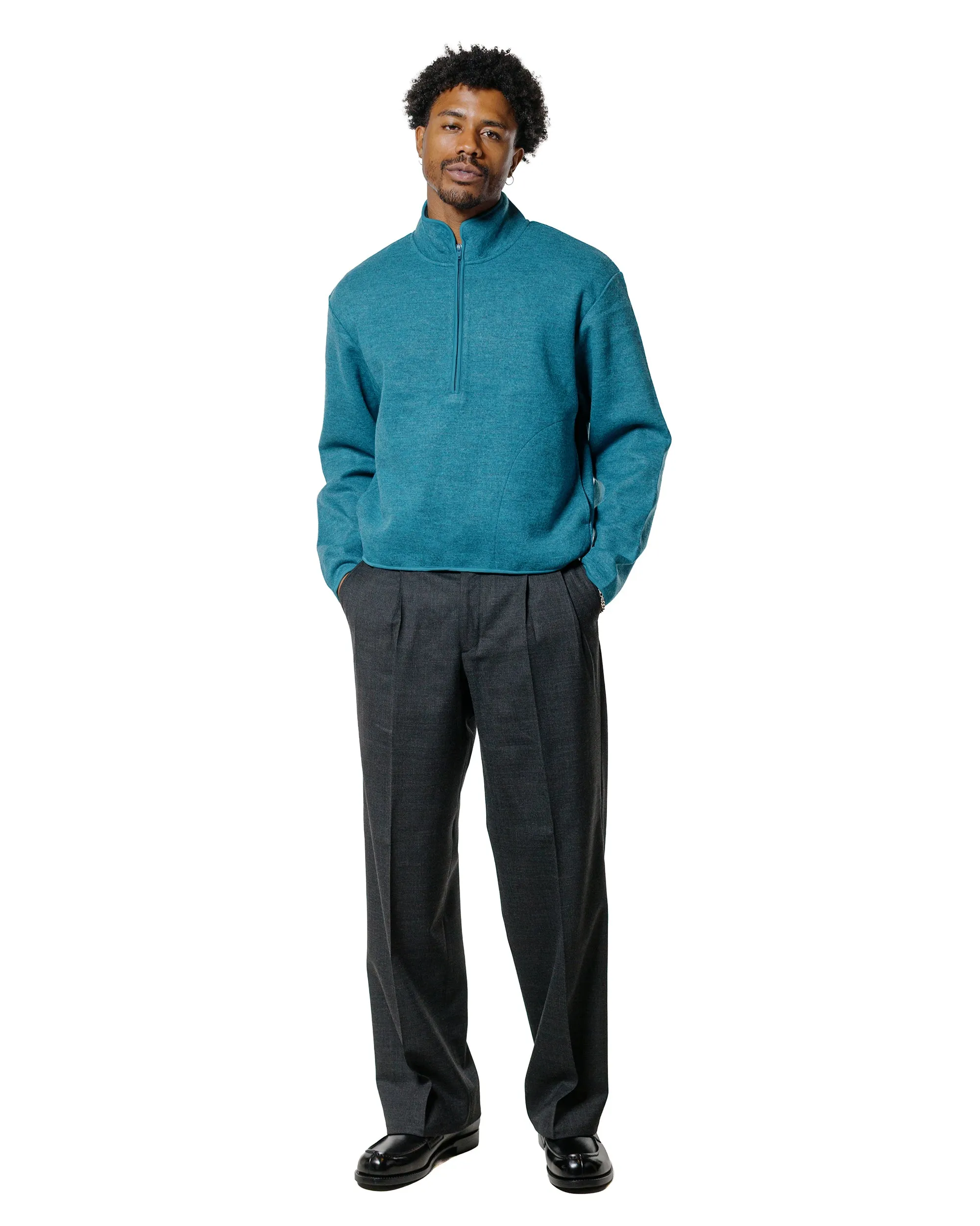 Sunflower Wool Half Zip Ice Blue Daily Use