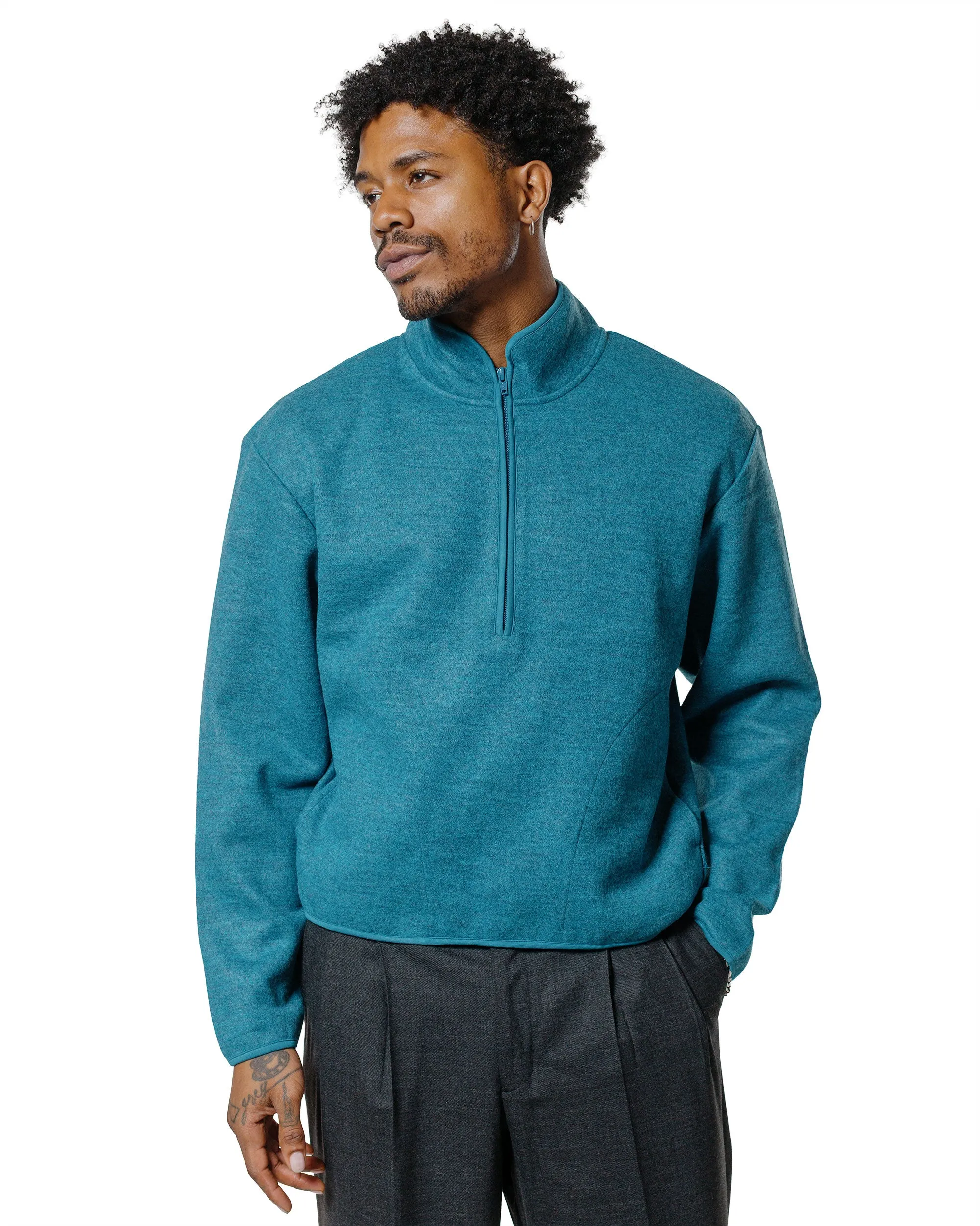 product gym readiness Sunflower Wool Half Zip Ice Blue