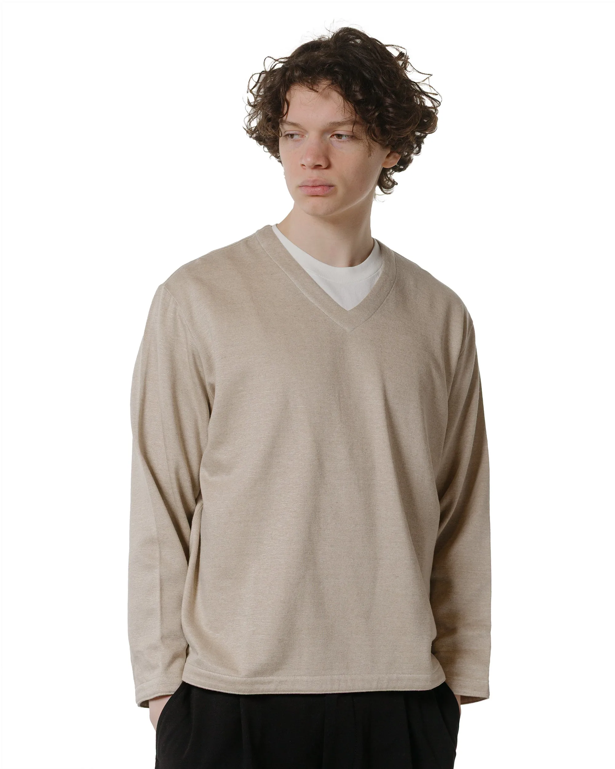 Versatile Jacket Cozy Warmth Lady White Co. V Neck Sweater Natural