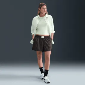 Nike "Mid Rise Loose Striped Shorts" W - Black / Thunder Grey Stretchable Waistband