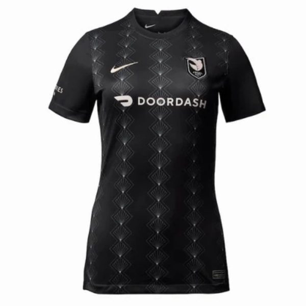 Nike Womens Angel City Home Jersey 22/23 (Black/Silver/Orange Pearl) UV Protection Finish No Resistance