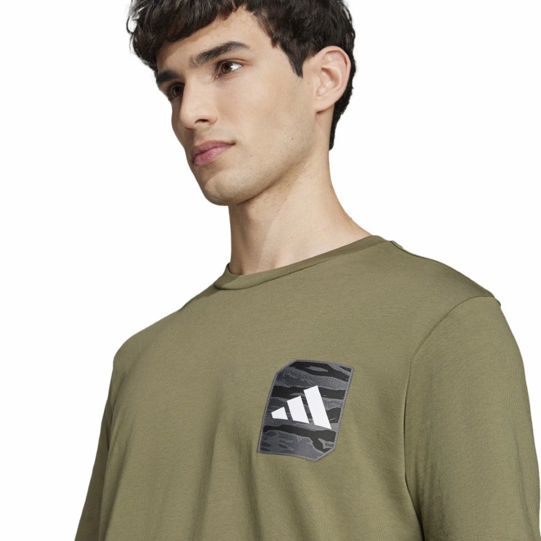 Camo Woven Graphic T-shirt Cozy and Soft