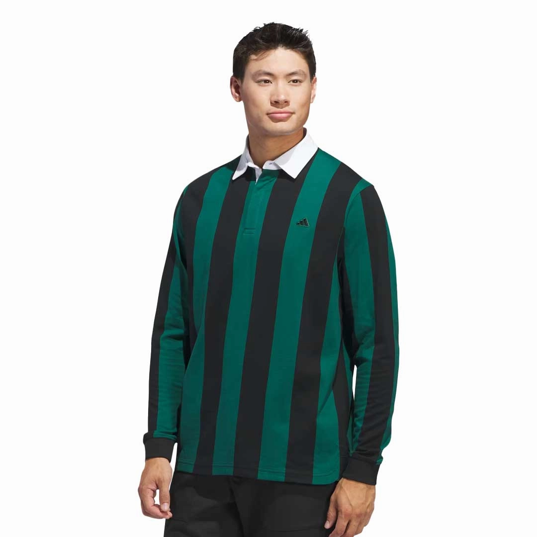 adidas - Men's Go-To Long Sleeve Rugby Polo Shirt (IQ2972) Training Gear Active Performance