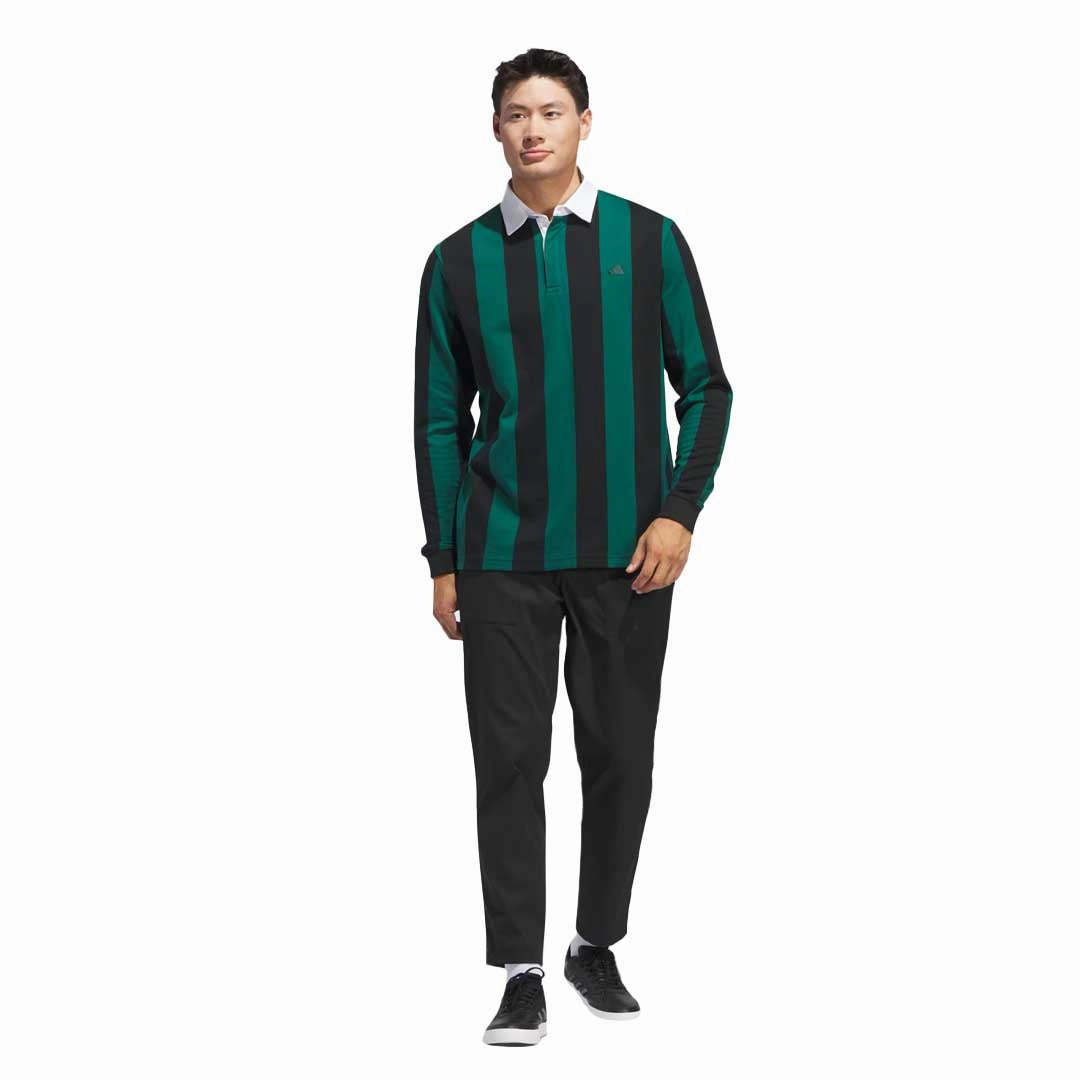 adidas - Men's Go-To Long Sleeve Rugby Polo Shirt (IQ2972) Smart Comfort Classic Fit