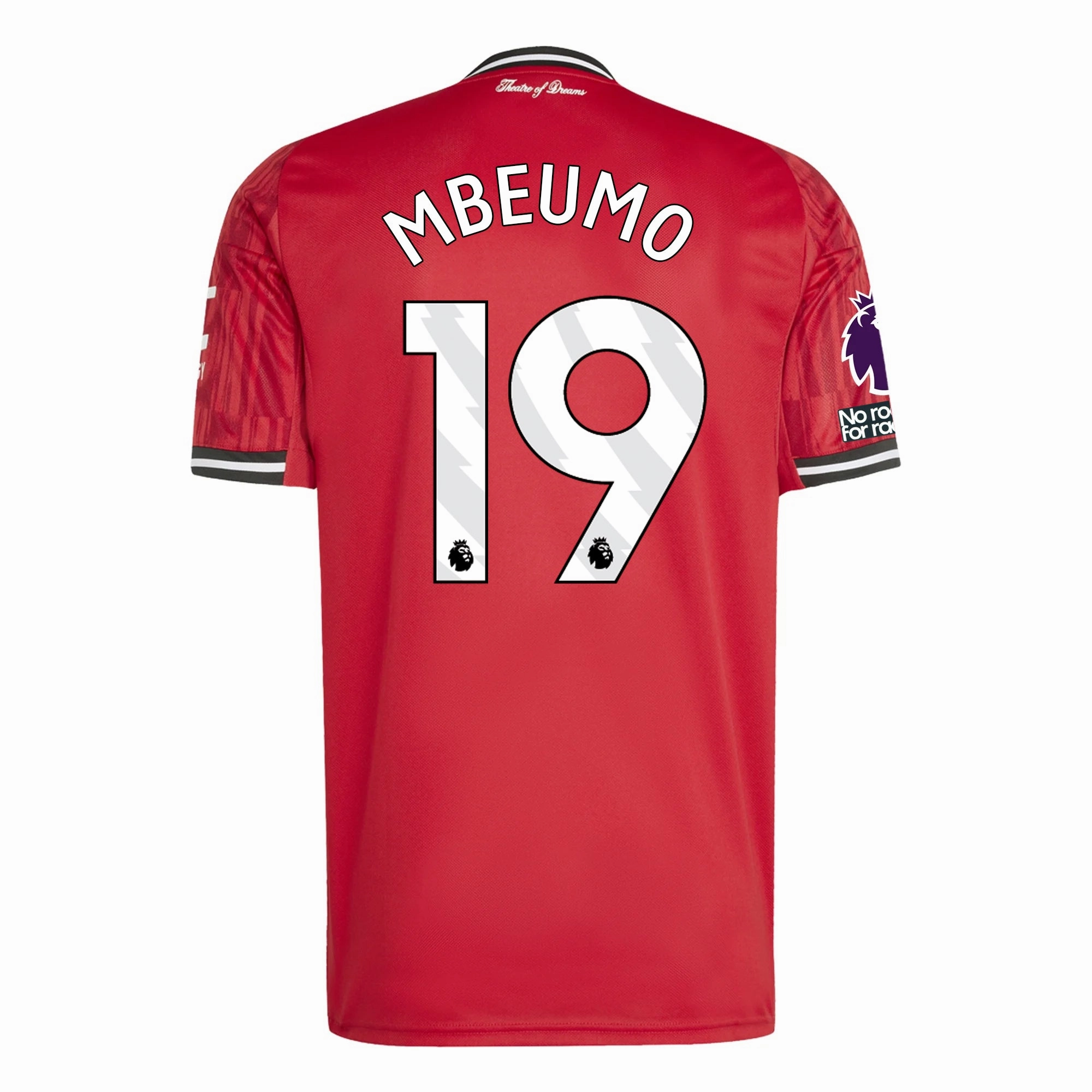 adidas Mbeumo Men's Manchester United Home Jersey 25/26 w/ EPL   NRFR Patches (Red) Moisture Control System Neutral palette