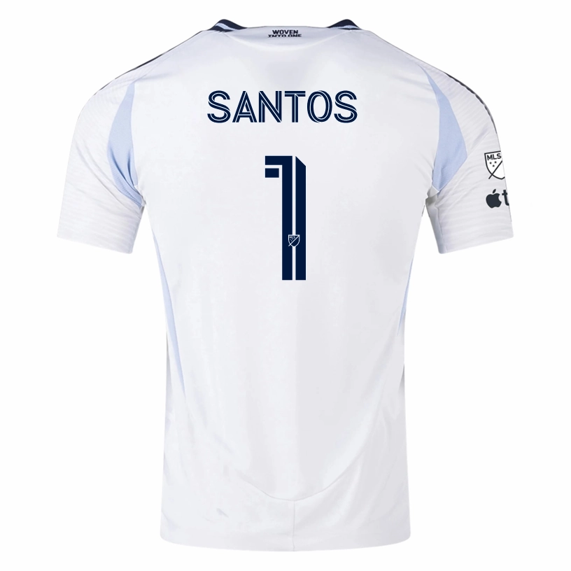 adidas San Diego FC Authentic CJ dos Santos Away Jersey 25/26 w/ MLS & Apple Patch (White) Soft Layers Compression Fit Technology
