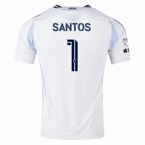 adidas San Diego FC Authentic CJ dos Santos Away Jersey 25/26 w/ MLS & Apple Patch (White) Soft Layers Compression Fit Technology