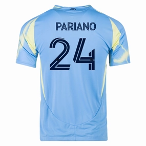 adidas Philadelphia Union Nick Pariano Authentic Away Jersey 25/26 (Blue/Yellow) Reflective Safety Detailing Gym Essentials