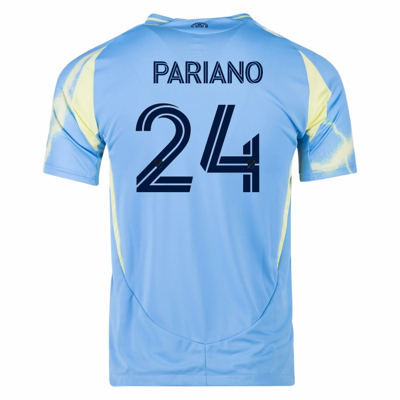 adidas Philadelphia Union Nick Pariano Authentic Away Jersey 25/26 (Blue/Yellow) Seamless Knit Construction Lightweight Layering