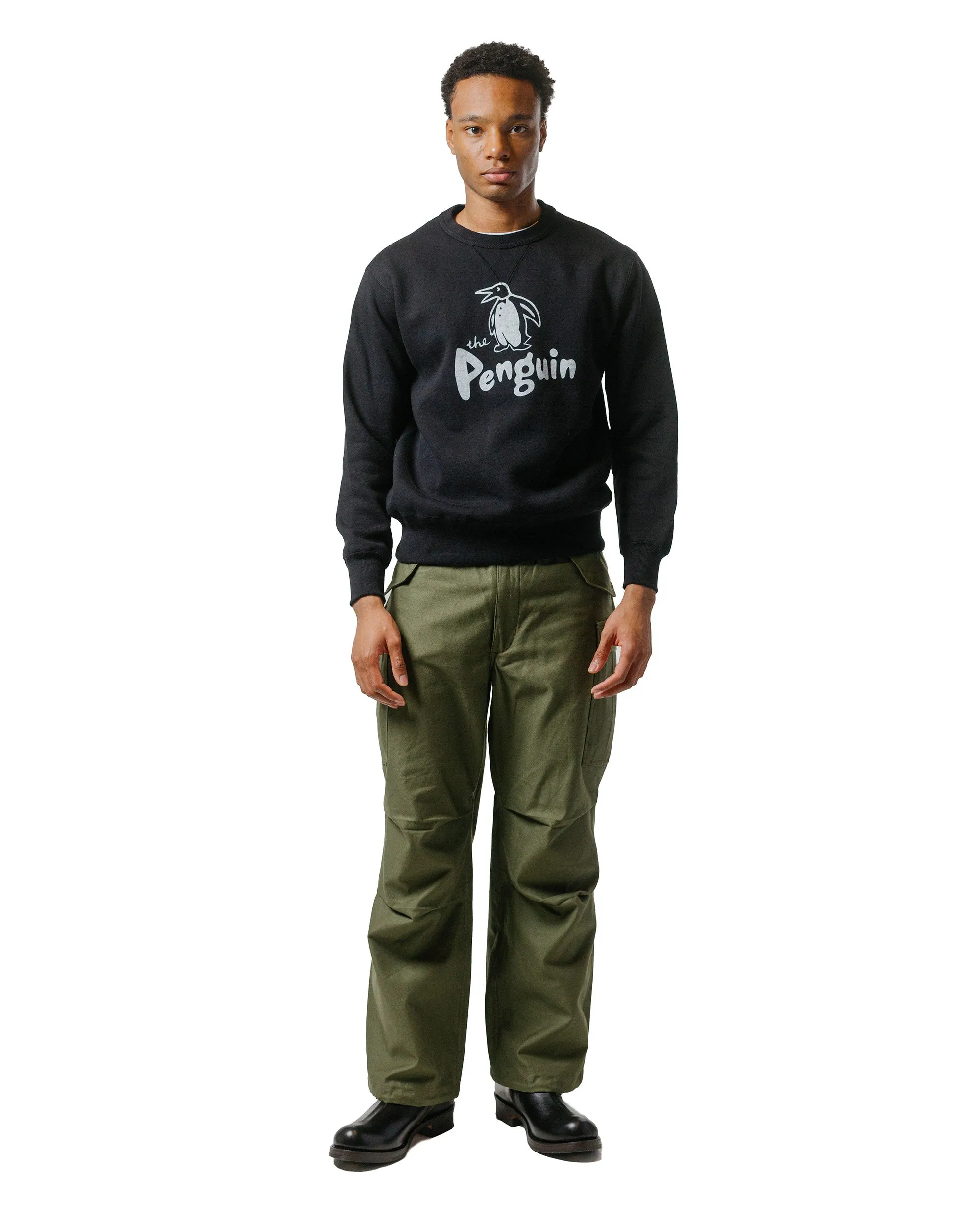 product affordability The Real McCoy??s MC24125 Loopwheel Sweatshirt / Penguin Black