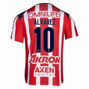 Seamless Stitching Design Puma Efrain Alvarez Men's Chivas De Guadalajara Home Jersey 25/26 (Puma Red/White)