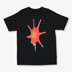 Compact Stitch Pattern Lightweight Weave Spur Tee (Black)