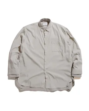 ssstein Oversized Layered Shirt Grey Recycled Polyester Blend