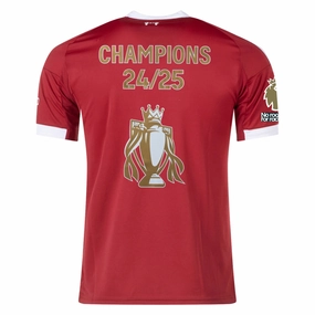 adidas Men's Liverpool Home Jersey 25/26 w/ Gold Trophy Print   NRFR   EPL Patches (Strawberry Red) Flexible Shoulder Design