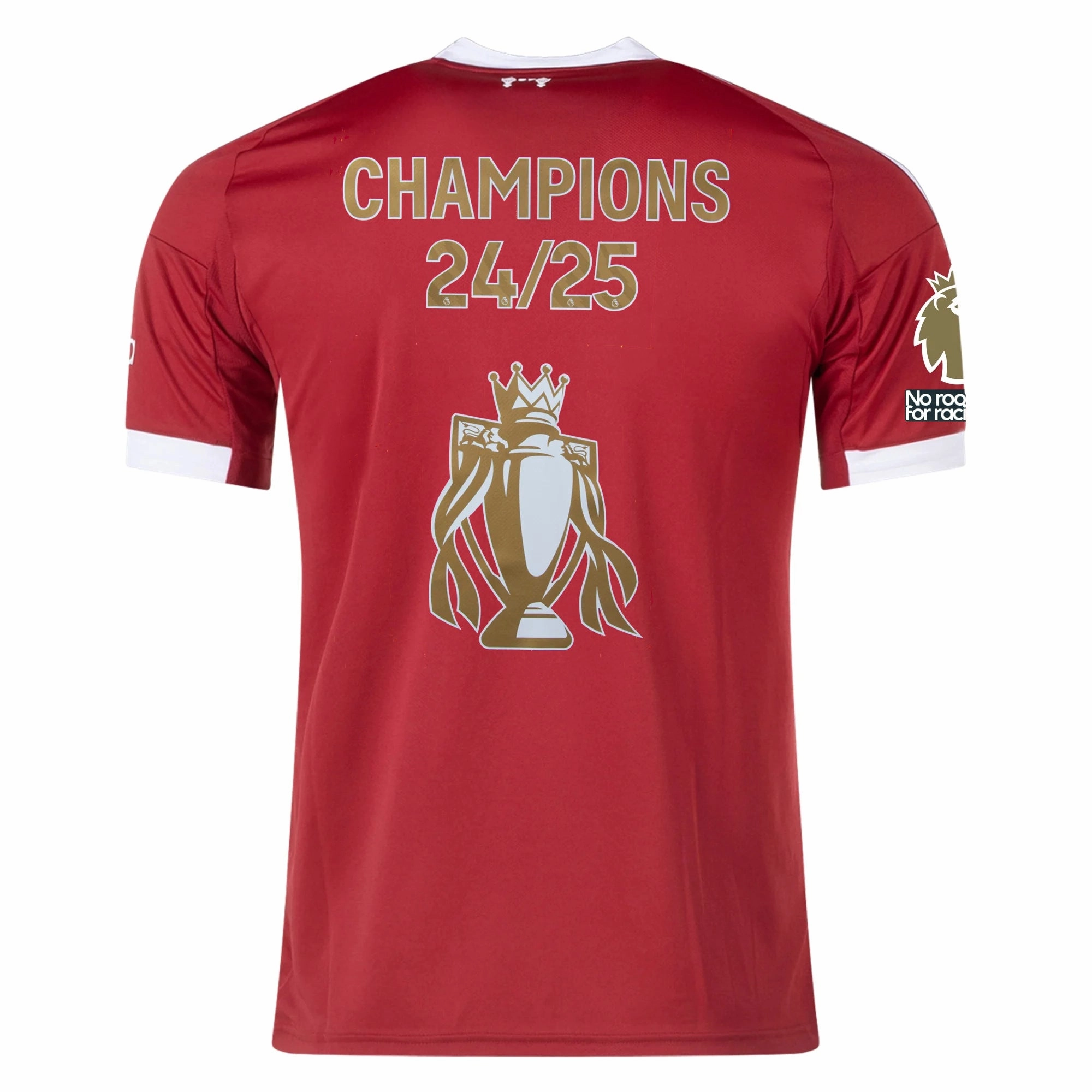 adidas Men's Liverpool Home Jersey 25/26 w/ Gold Trophy Print   NRFR   EPL Patches (Strawberry Red) Flexible Shoulder Design