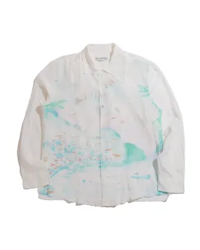 Weekend Casual Our Legacy Adorn Shirt Sea View Print Cotton Silk