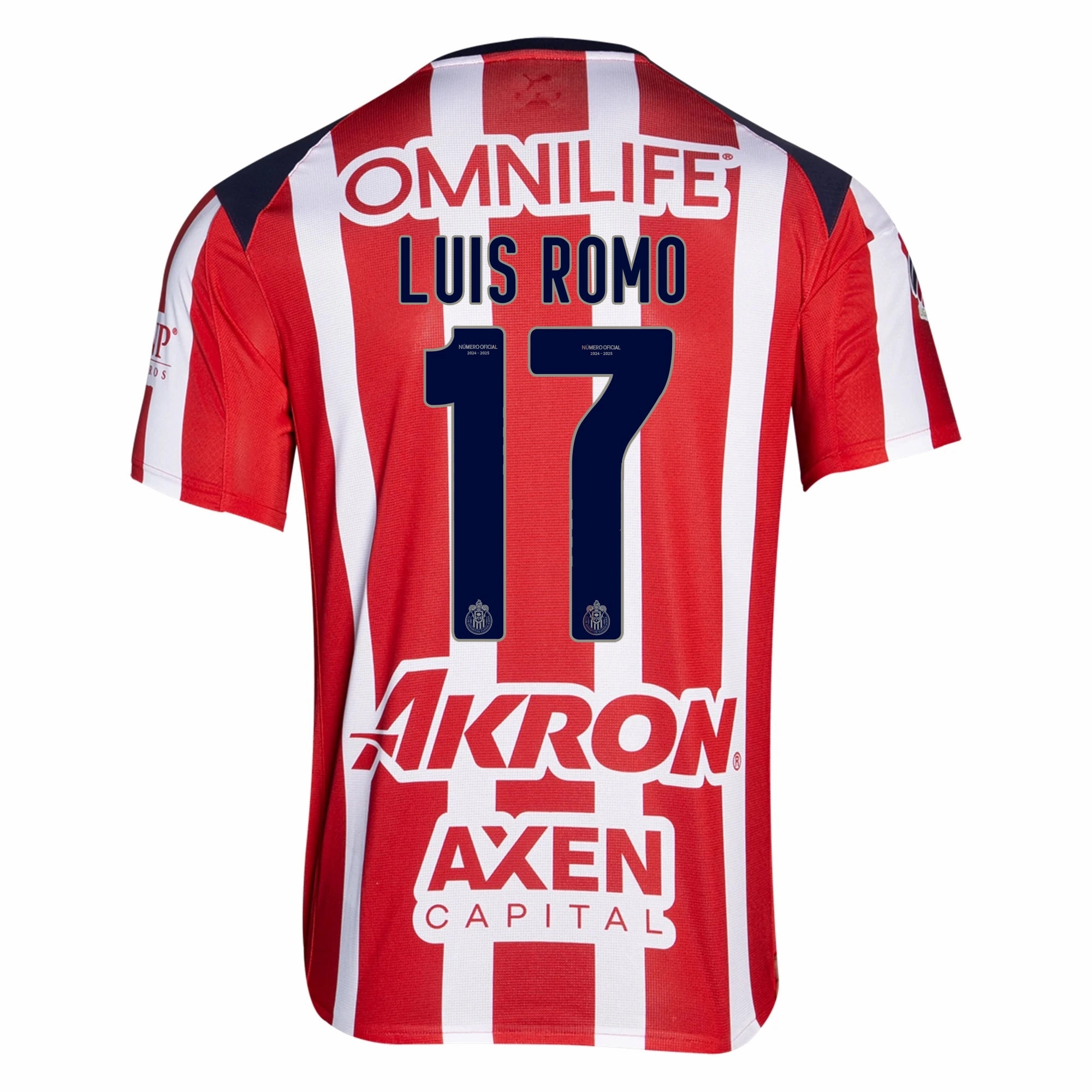 Wrinkle Resistant Weave Breath Ready Puma Luis Romo Men's Chivas De Guadalajara Home Jersey 25/26 (Puma Red/White)