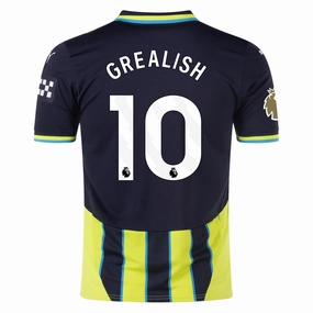 Puma Manchester City Jack Grealish Away Jersey w/ EPL   Club World Cup Patch 24/25 (New Navy/Yellow Glow) Modern Cut