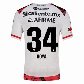 Breathe Easy Non Chafe Seams Charly Domingo Blanco Men's Xolos De Tijuana Away Jersey 25/26 w/ BBVA MX Patch (White)